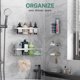 thumbnail image 4 of Cesta de Ducha Veken 5‑Piezas – Organizador de Baño Plateado, 4 of 8
