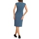 thumbnail image 3 of INSPIRE CHIC Vestido de Tubo para Mujer Conjunto de Maestra para Regreso a Clases Vestido Profesional de Oficina sin Mangas Azul Gris M, 3 of 6