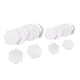 thumbnail image 3 of 200 Uds. Papeles Ingleses Hexagonales Blancos Plantillas Para Acolchar Manualidades 16 22mm, 3 of 5