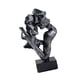 thumbnail image 3 of Escultura abstracta de cara de pareja besándose, estatua de amante besándose, figura creativa de amor para estantes, regalo de pareja de granja para e Plateado vintage, 3 of 5