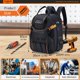 thumbnail image 5 of Mochila para herramientas KSIBNW Heavy Duty para hombre con 45 bolsillos, color negro, 5 of 6