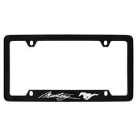 Soporte Para Placa De Matrícula Ford Mustang Negro Con 4 Agujeros