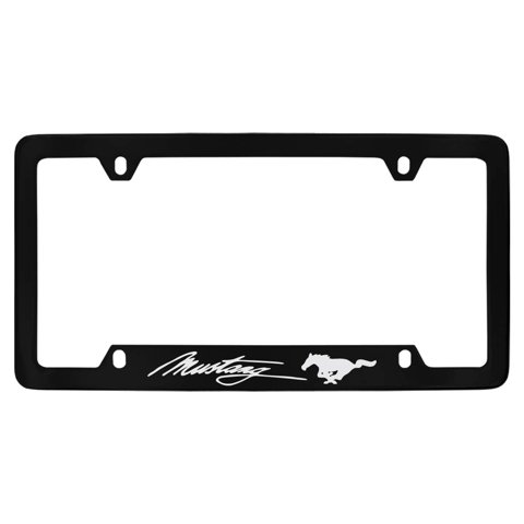 Soporte Para Placa De Matrícula Ford Mustang Negro Con 4 Agujeros