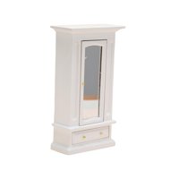 Bothyi - 1:12 Casa De Muñecas Armario Almacenamiento Soporte Modelo Madera Modelo Accesorio Blanco