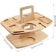 thumbnail image 4 of Mesa de picnic portátil para vino | Mesa de picnic para vino al aire libre - Mesa de picnic plegable de madera para acampar, bandeja para aperitivos y quesos con 2 portavasos Caryan, 4 of 7