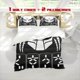 thumbnail image 1 of 3pcs Iron Warrior Black Background White and Red Pattern Printed Bedding Set Soft Duvet Cover with 2 Pillowcases Ideal for All Seasons, 1 of 5