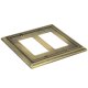 thumbnail image 2 of Placa de pared Henne Bery doble decorativa en latón antiguo, 2 of 7