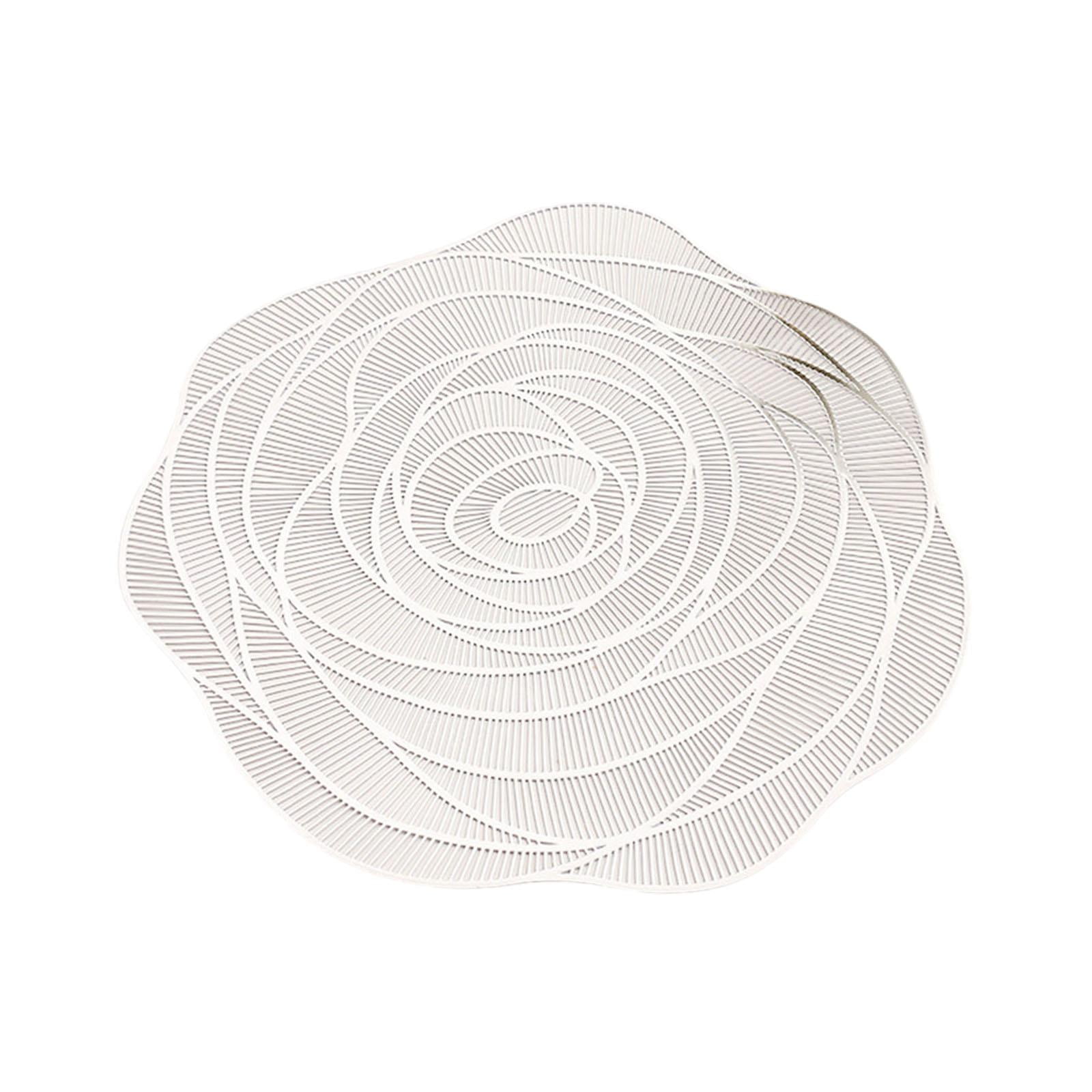 Magideal - Mantel Individual Floral, Mantel Individual Occidental, Mantel Individual Antideslizante De Pvc Con Flores, Redondo, Comedor, Boda, Fiesta, Cumpleaños Argén