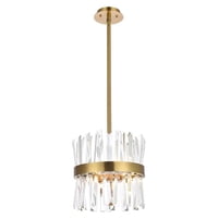 Elegant Lighting - Lámpara Colgante Elegante Serephina Redonda 30 Cm Dorada