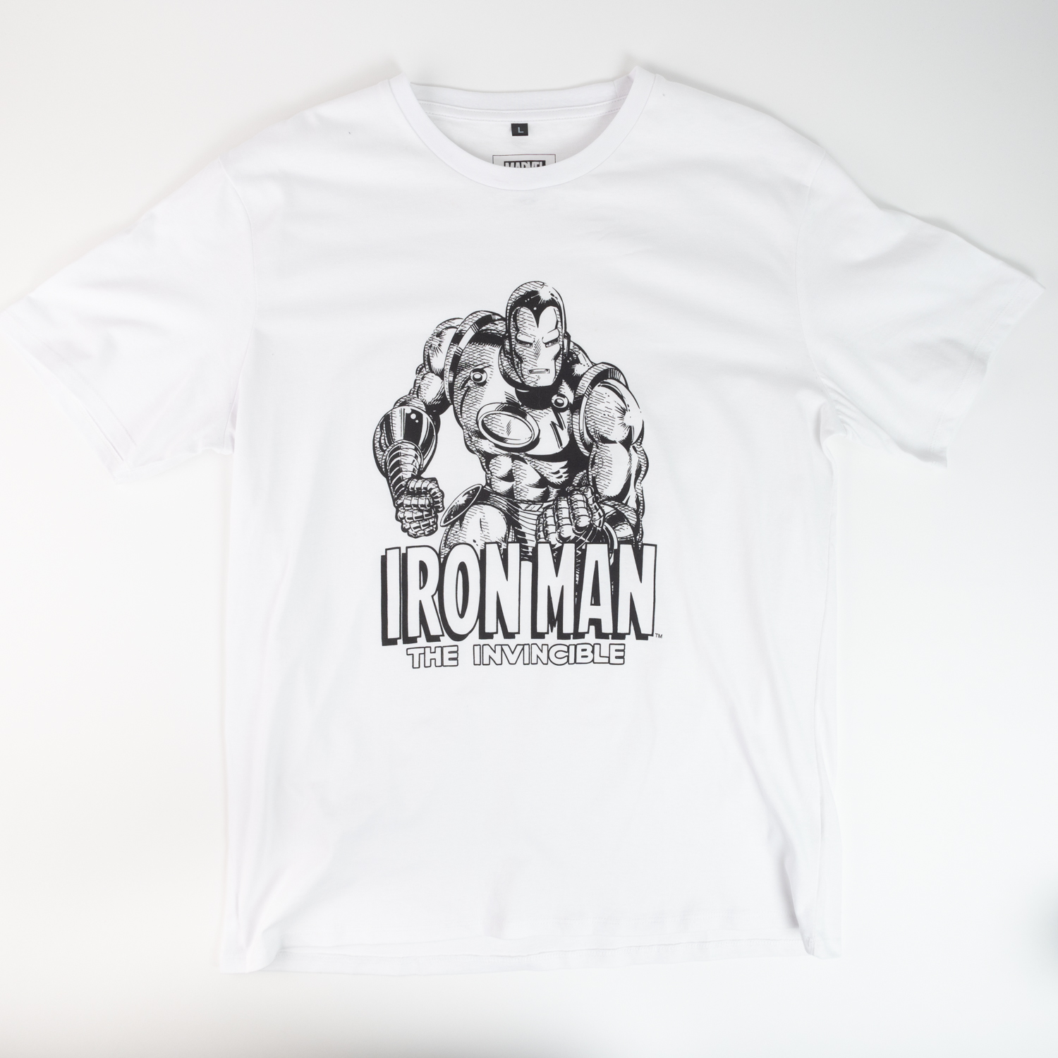 Polera Hombre You Marvel Iron Man Blanco