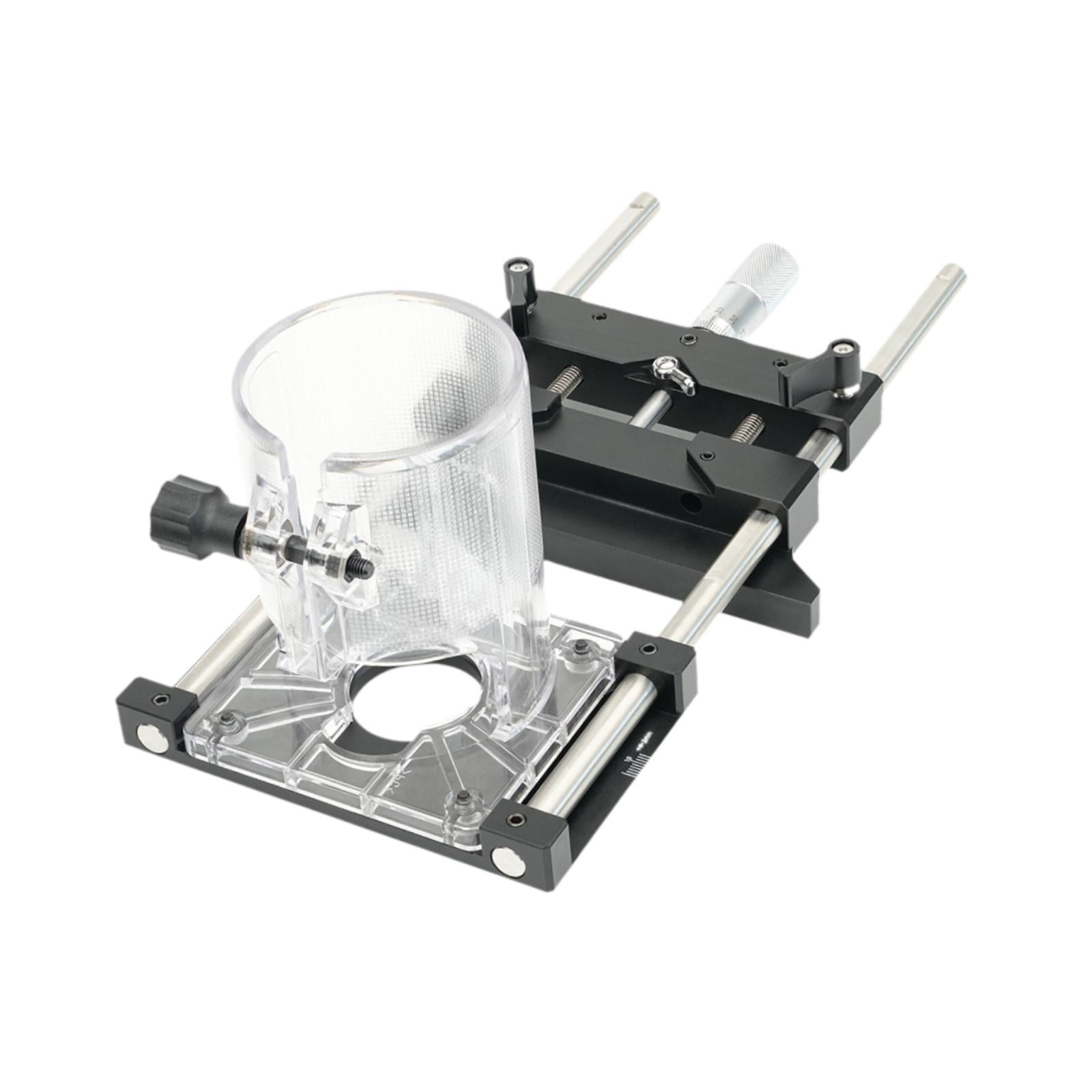 Magideal - Base De Enrutador Recortadora De Madera, Soporte De Fijación De Base Ranurada, Plantilla De Corte Ajustable De Aleación De Aluminio Para Procesamiento