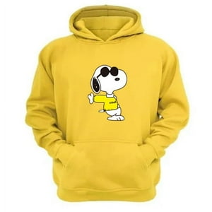 Genérico - Polerón Canguro Snoopy Freddy Amarillo Talla Xl Unisex