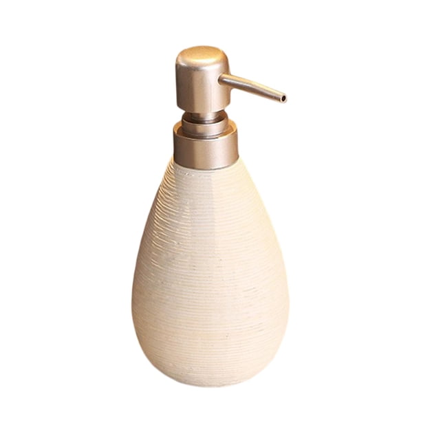 Dispensador de jabón con bomba cónica, dispensador de jabón líquido para manos, dispensador de jabón corporal práctico vacío de 400ml para lavandería, , blanco