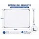 thumbnail image 4 of Pizarra Blanca Acrílica Doble Cara 70x100 cm con Marco de Aluminio | Tablero Borrable para Oficina, Colegio, Universidad y Hogar, 4 of 6