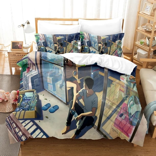 Japan Movie The Garden of Words Bedding Sets Duvet Cover Set With Pillowcase Full Bedclothes Bed Linen Bed Sheets