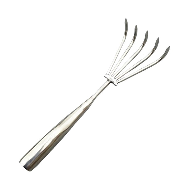 Rastrillo de mano pequeño, cultivador de suelo, rastrillo de garra portátil, rastrillo de arbustos de Metal resistente, rastrillo de jardín para recog 5 dientes
