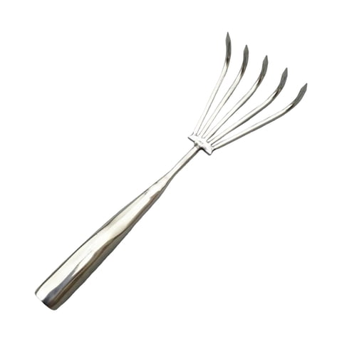 Magideal - Rastrillo De Mano Pequeño, Cultivador De Suelo, Rastrillo De Garra Portátil, Rastrillo De Arbustos De Metal Resistente, Rastrillo De Jardín Para Recog 5 Dientes