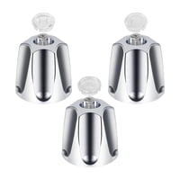 Magideal - 3 Perillas De Ducha De Repuesto Para Grifos De Bañera, Manijas De Ducha, Agua Caliente Y Fría, Y Perillas Desviadoras Para Baños De Dormitorios De Hot Plata