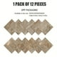 thumbnail image 2 of 12pcs Brown Wallpaper, Marble Pattern, Crystal Thickened Tile Stickers, Moisture-proof, Waterproof, Scratch-resistant, Self-adhesive, Removable Wallpaper , ForHome Decor Wall Stickers, 2 of 5