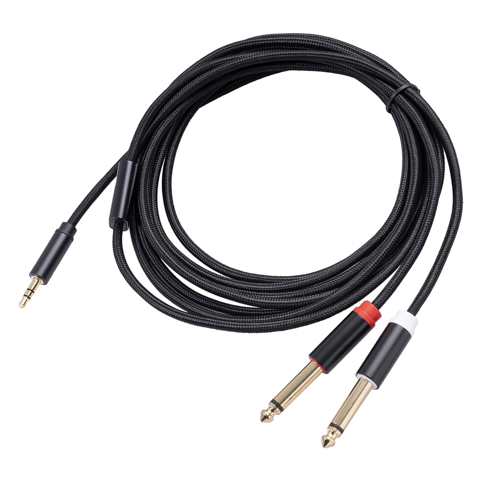 Magideal - Cable De Sonido De 3,5mm, 5mm, 1/8 " 2x 6,35mm, 1/4", Ts , Sistema Estéreo Doméstico Y Cable Divisor, Amplificador Mezclador, Cable De 2m