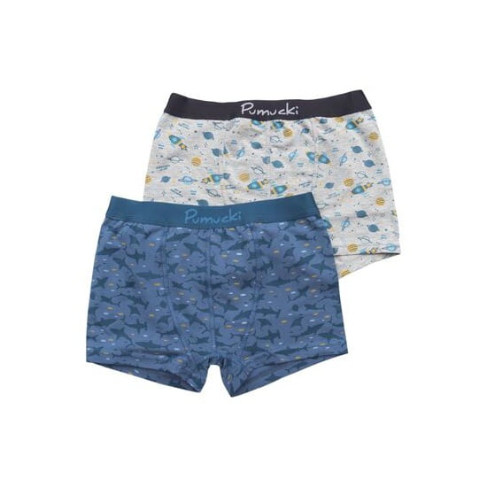 Pumucki - Set De Bóxer Estampado Tiburón Azul Talla 4 Años