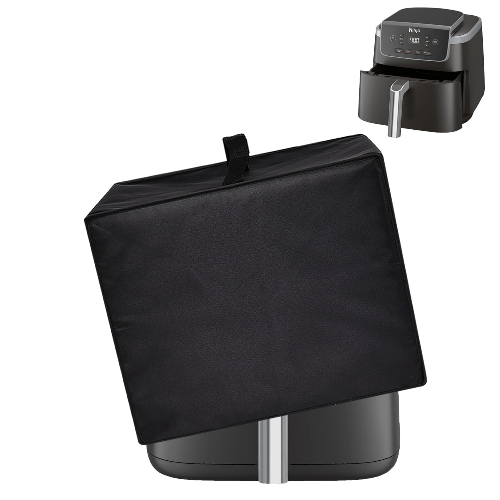 Xusx111 - Cubierta Del Freidor De Aire Para, Cubierta Del Freidor De Aire A Prueba De Polvo Impermeable De Uso Pesado Compatible Con Tapa Del Polvo Del Freidor De Aire (negro 420d: 26 * 35 * 30cm)