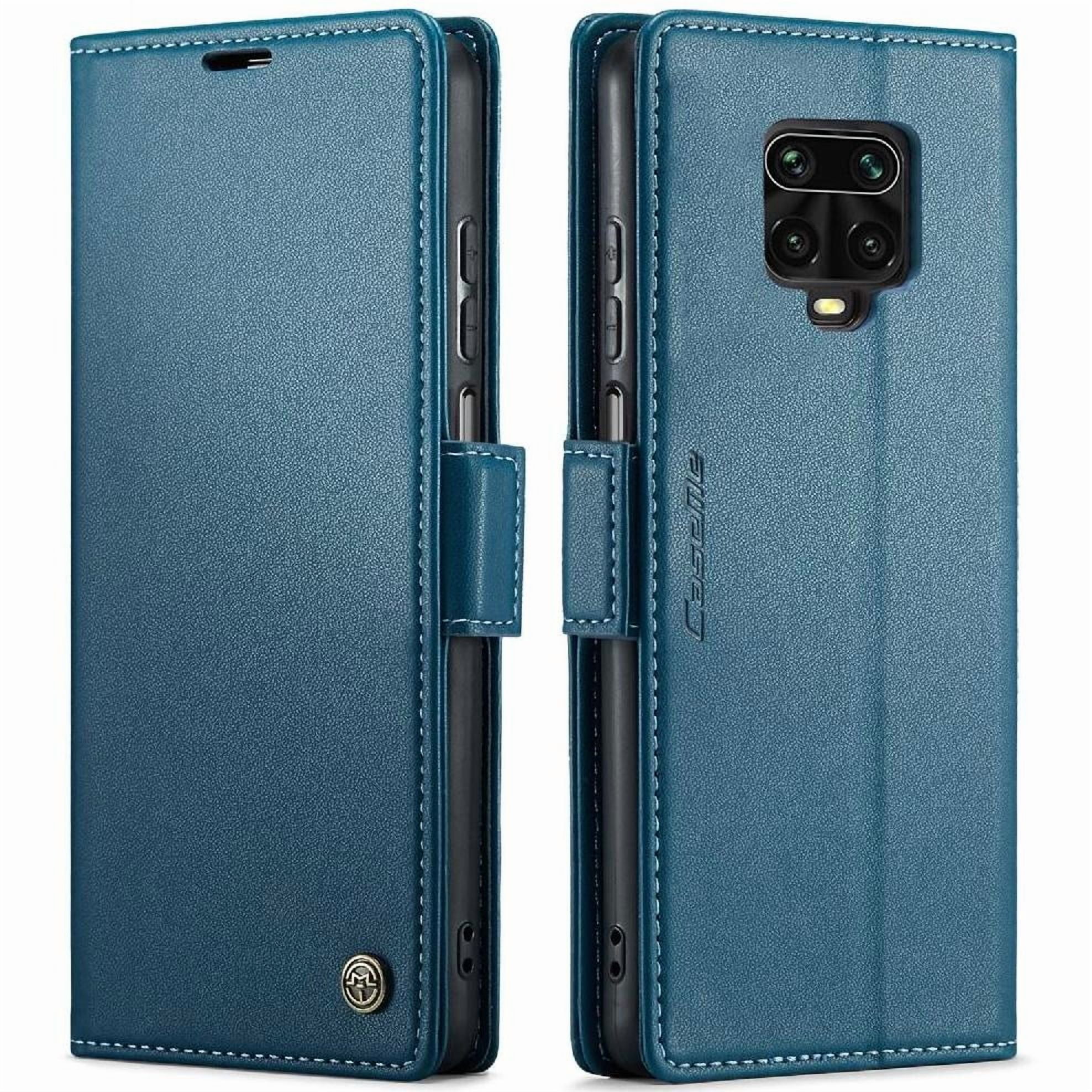 Caseme Tipo Cartera Xiaomi Redmi Note 9s/note 9 Pro Con Cierre Magnético, Rfid, Tarjetero, Soporte, Carga Inalámbrica