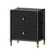 thumbnail image 1 of Velador Cajonera 2 Cajones Metal Eco Cuero Negro, 1 of 4