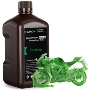 Impresora 3D De Resina Elegoo, Lavable Con Agua, Tipo Abs, Verde Transparente, 2 Litros