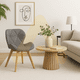 thumbnail image 2 of Pack 4 Sillas Para Comedor Aviador Radar Tapiz Lino Base Madera - Gris, 2 of 3