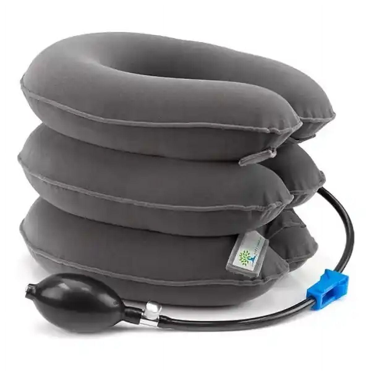 Leon Import - Almohada Cojín Inflable 3 Nivel Cuello Cervical Viaje Avión