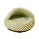 thumbnail image 4 of Cama De Felpa Con Capucha Para Gatos, Cómoda Cama Para Gatitos, Suministros Para Mascotas, Cachorros, Color Verde, 4 of 5