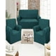 thumbnail image 4 of Set De Fundas Cubre Sillon 3+1+1 - Modelo Cuadrille Turquesa, 4 of 4
