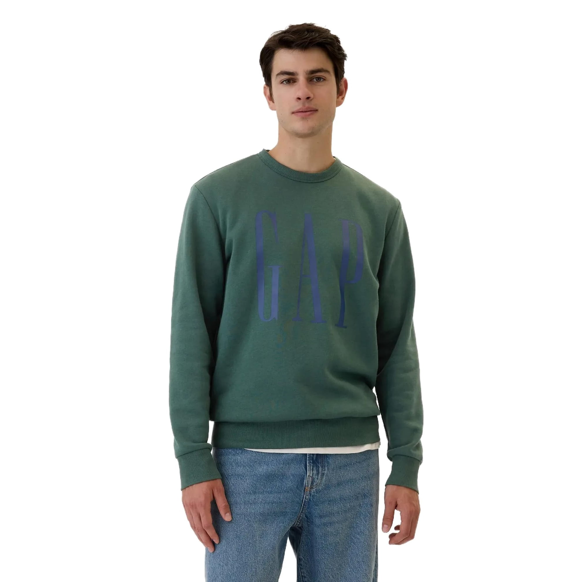 Sudadera De Forro Polar Con Cuello Redondo Con El Logotipo De Gap Para Hombre Moores Green Xl