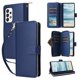 thumbnail image 3 of Funda Cartera con Cremallera y Correa para Samsung Galaxy A73 5G Soporte y Tarjetero Azul, 3 of 6