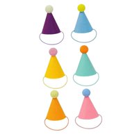 Magideal - 6 Gorros De Fiesta De Cumpleaños Para Mascotas, Accesorios De Disfraces, Gorros Cónicos Multicolor Para Muñecas, Gatitos Y Peluches. Artículos Para Fi