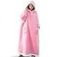 thumbnail image 1 of 1pc Flannel Blanket With Sleeves, Winter Hoodies Sweatshirt, Women Men Pullover Fleece Giant TV Blanket, 1 of 3