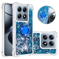 Foxdock - Funda Para Xiaomi 14T Con Brillo Líquido, Protección Completa Y Soporte De Anillo Giratorio