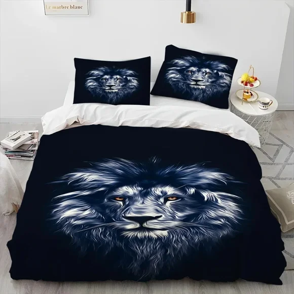 3D Tiger Rose Leopard Animal Luxury Comforter Bedding Set,Duvet Cover Bed Set Quilt Cover Pillowcase, Bedding Set Bed Sheets