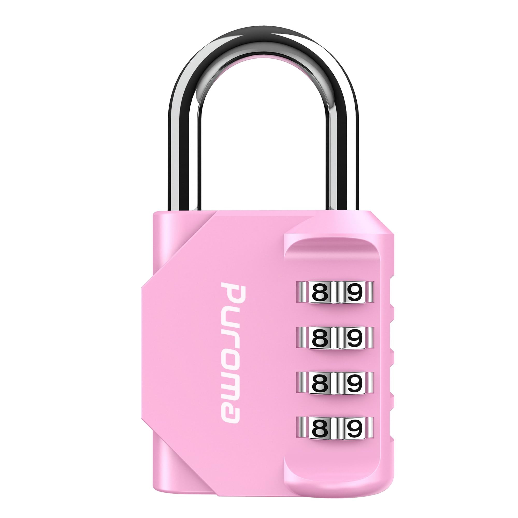 Candado de combinación Puroma de 4 dígitos, impermeable, rosa | Lider