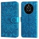 thumbnail image 2 of Funda tipo cartera FOXDOCK para Honor Magic 4 Lite 4G/5G , diseño girasol en relieve, cuero PU, cierre magnético, soporte y tarjetero, 2 of 5