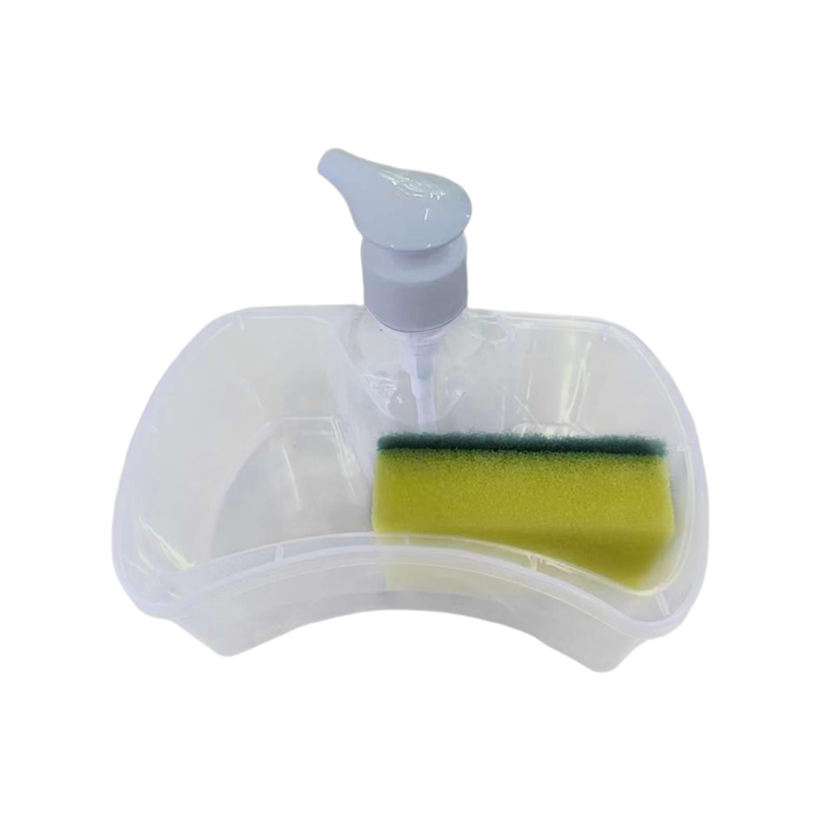 Magideal - Dispensador De Jabón Y Esponja Dispensador De Jabón De Cocina Capacidad De 35 Onzas Práctico Fácil De Llenar Botella De Bomba De Líquido De Jabón Sin Transparente