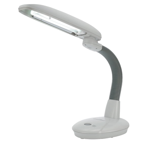 Lámpara de escritorio EASY EYE, ahorro de energía, gris, con bombilla de 27 W, 10 000 h