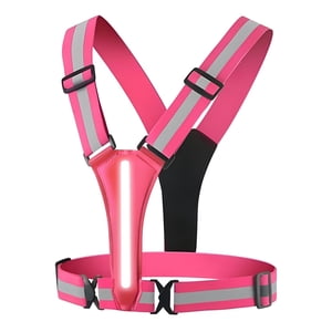 Genérica - Chaleco Banano Reflectante Led Recarga Usb Correr Ciclismo Fucsia Oscuro