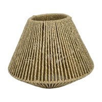 Ioensy - Cubierta Rústica Tejida A Mano De La Luz De La Lámpara De La Pantalla Para La Decoración De La Oficina Del Café Pequeña