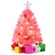 thumbnail image 1 of Árbol de Navidad Prextex Mini rosa de 23 pulgadas con luces y adornos, 1 of 7