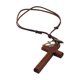 thumbnail image 2 of Collar Con Colgante De Cruz Duradero Para Regalo Del Día De Acción De Gracias Para Hombres Y Mujeres, Color Marrón, 2 of 3