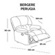 thumbnail image 4 of Bergere Perugia Reclinable Tela Velvet Verde, 4 of 4