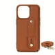 thumbnail image 1 of Faux Leather Phone Case For IPhone 15/14/13/12/11/ Pro Max XS Max XR 15/14/7/8 Plus SE With Holder Wrist Long Lanyard Wallet Card Bag Crossbody Shockproof Protective Cover, 1 of 3