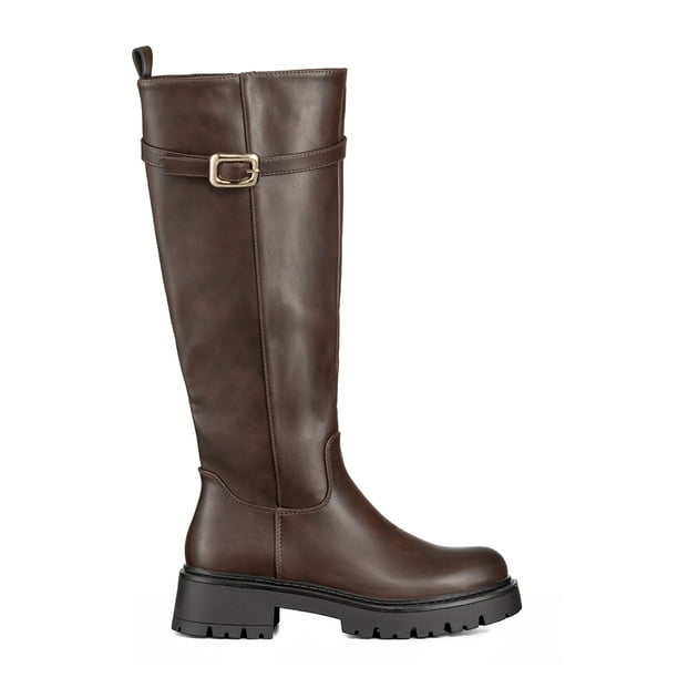 Bota Larga Mujer Eco Cuero Moda Antideslizante Weide CZY617